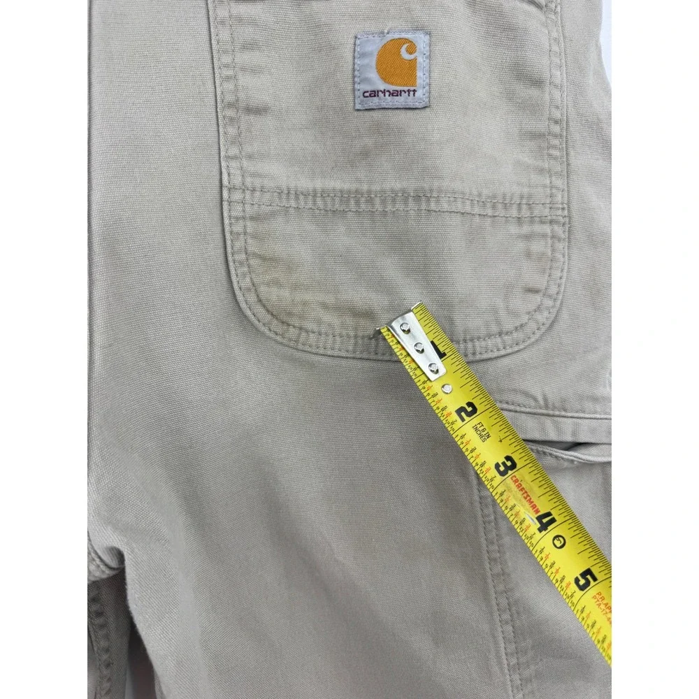 Carhartt Mens Relaxed Fit Canvas Work Shorts Khaki Tan 102514-232 Size 33